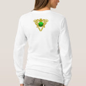 SINT PATRICK'S CELTISCHE HART MET GROENE SHAMROCK T-SHIRT (Achterkant)
