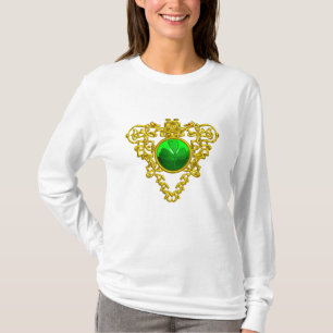 SINT PATRICK'S CELTISCHE HART MET GROENE SHAMROCK T-SHIRT