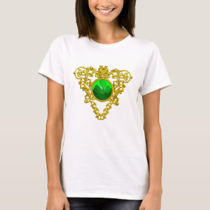 SINT PATRICK'S CELTISCHE HART MET GROENE SHAMROCK T-SHIRT