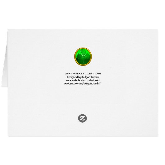 SINT PATRICK'S CELTISCHE HART, oranje (Achterkant Horizontaal)