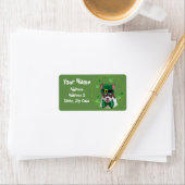 Sint-Patrick's Chihuahua-hond die etiketten versch (Insitu)