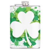 Sint-Patricks Clover Vinyl Wrapped Flask Heupfles (Voorkant)