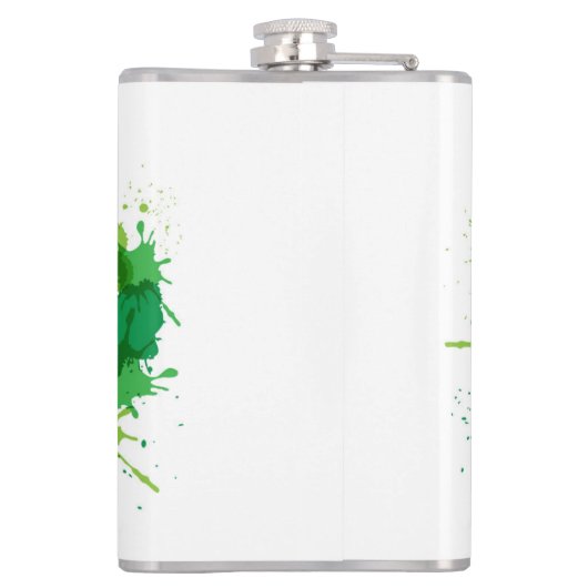 Sint-Patricks Clover Vinyl Wrapped Flask Heupfles (Achterkant)