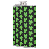 Sint-Patricks Clover Vinyl Wrapped Flask Heupfles (Links)