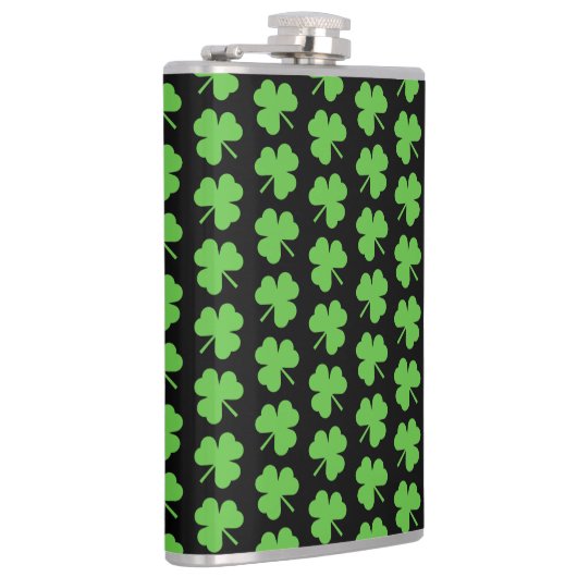 Sint-Patricks Clover Vinyl Wrapped Flask Heupfles (Rechts)