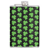 Sint-Patricks Clover Vinyl Wrapped Flask Heupfles (Voorkant)