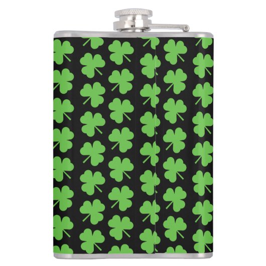 Sint-Patricks Clover Vinyl Wrapped Flask Heupfles (Achterkant)