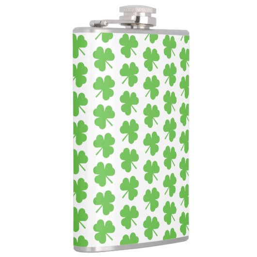 Sint-Patricks Clover Vinyl Wrapped Flask Heupfles (Rechts)