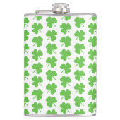 Sint-Patricks Clover Vinyl Wrapped Flask Heupfles (Voorkant)