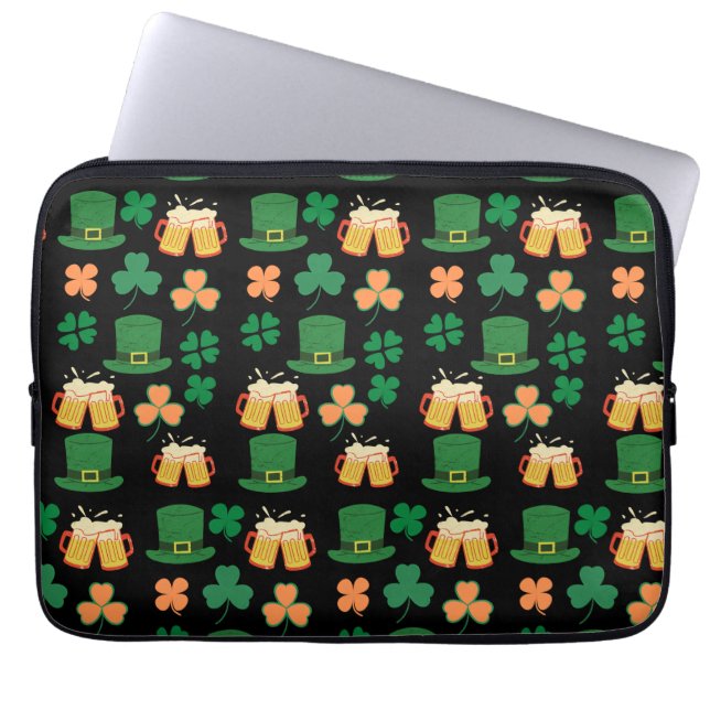 Sint patrick's dag celtic, Iers grappig bier, char Laptop Sleeve (Voorkant)