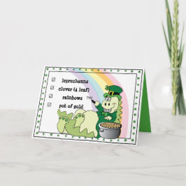 Sint-Patricks dag Dinosaur Leprechaun Kaart