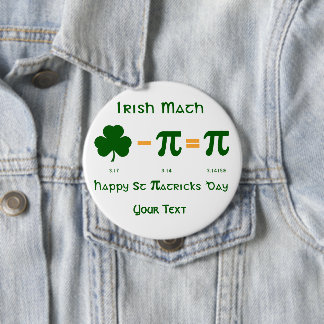 Sint-Patricks Dag en Pi Day Button Badge Name Tag