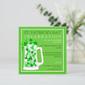 Sint-Patricks dag feestdag uitnodiging (Staand voorkant)