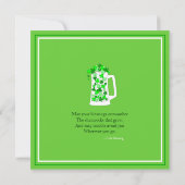 Sint-Patricks dag feestdag uitnodiging (Achterkant)