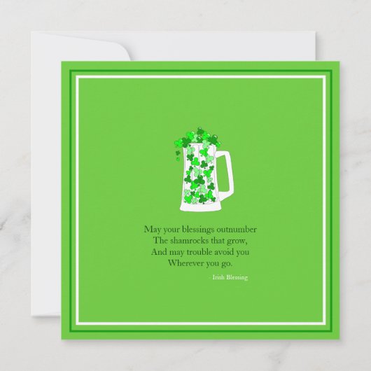 Sint-Patricks dag feestdag uitnodiging (Achterkant)