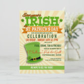 Sint-Patricks dag feestelijke uitnodigingen (Staand voorkant)