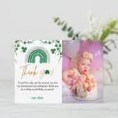 Sint patrick's dag gelukzak op een verjaardag beda kaart (Staand voorkant)