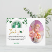 Sint patrick's dag gelukzak op een verjaardag beda kaart (Staand voorkant)