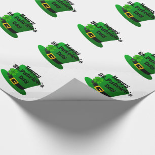 Sint-Patricks-dag-glanzend omslagpapier Cadeaupapier