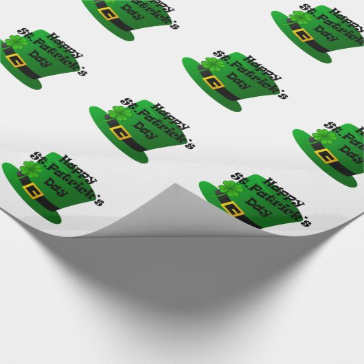 Sint-Patricks-dag-glanzend omslagpapier Cadeaupapier (Hoek)