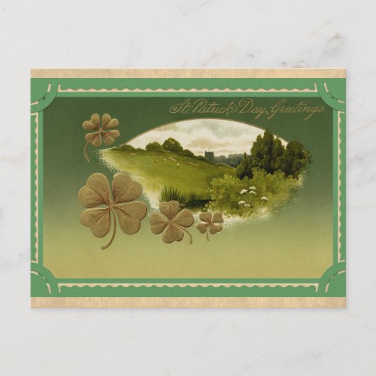  Sint Patricks Dag Greetings Irish Shamrock Briefkaart (Voorkant)