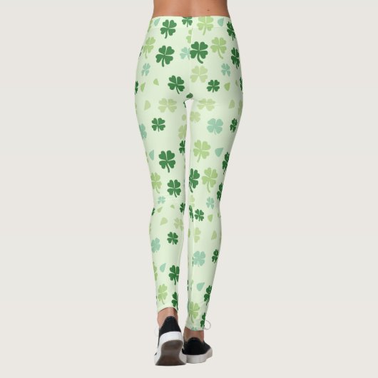 Sint Patricks dag Groen Hoesje Shamrocks Pattern Leggings (Achterkant)