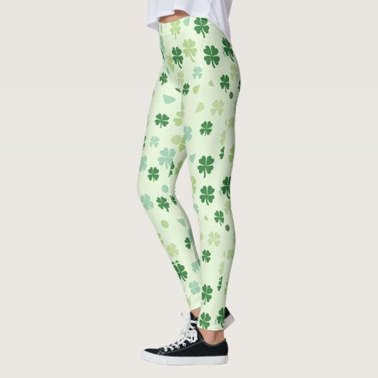 Sint Patricks dag Groen Hoesje Shamrocks Pattern Leggings (Links)
