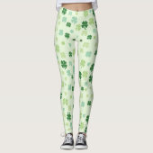 Sint Patricks dag Groen Hoesje Shamrocks Pattern Leggings (Voorkant)