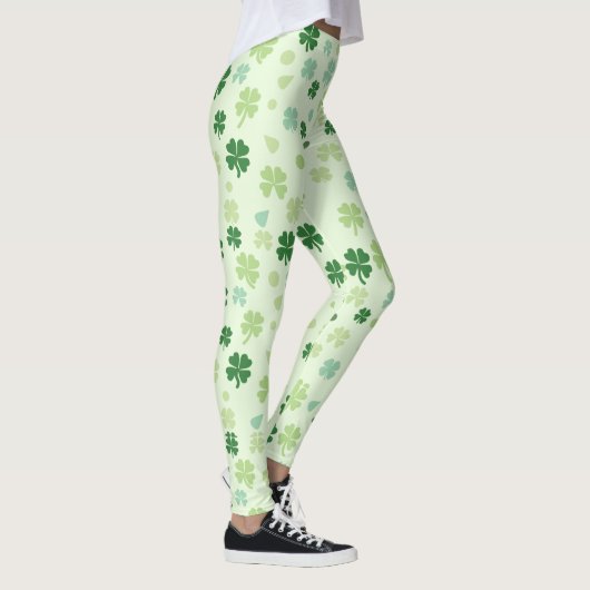 Sint Patricks dag Groen Hoesje Shamrocks Pattern Leggings (Rechts)