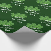 Sint-Patricks dag groene shamrock Cadeaupapier (Hoek)