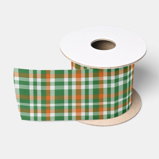 Sint-Patrick's dag Ierland Vlag gekleurde gingham Satijnen Lint (Spoel)