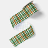 Sint-Patrick's dag Ierland Vlag gekleurde gingham Satijnen Lint (Achterkant)