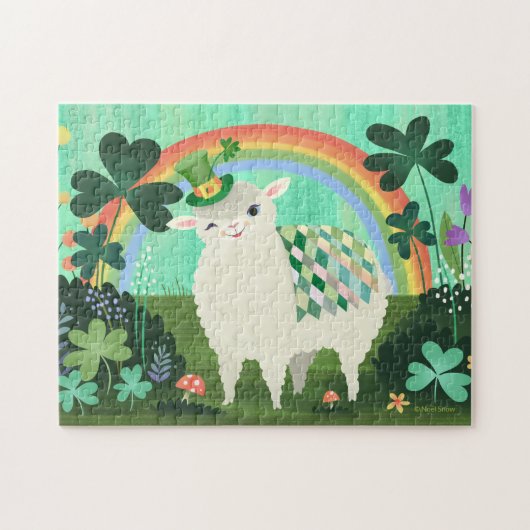Sint-Patricks dag Lucky Lamb Legpuzzel (Horizontaal)