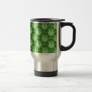 Sint Patrick's dag Lucky Shamrocks Clover Pattern Reisbeker