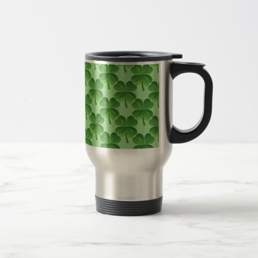 Sint Patrick's dag Lucky Shamrocks Clover Pattern Reisbeker (Rechts)