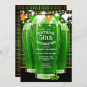 Sint-Patricks Dag Mijlpaal op Birthday Party Kaart (Voorkant / Achterkant)
