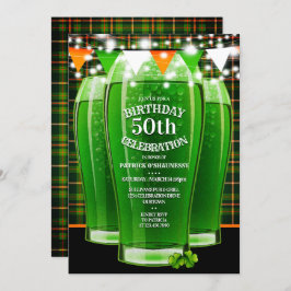 Sint-Patricks Dag Mijlpaal op Birthday Party Kaart