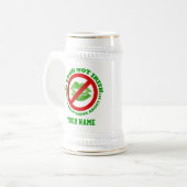 Sint Patrick's dag niet zoenen Bierpul (Voorkant links)