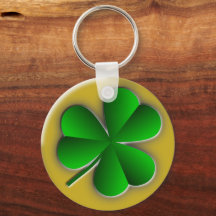 Sint-Patricks-dag Shamrock Classic Round Sleutelha
