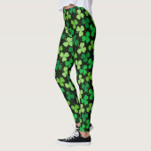 Sint-Patricks-dag-shamrock-patroon in zwart Leggings (Links)