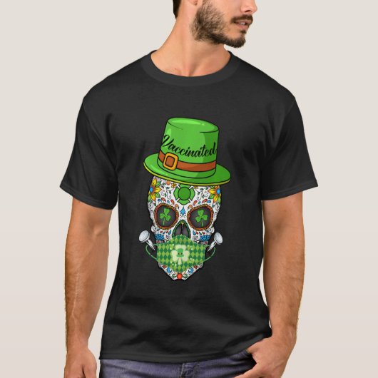 Sint Patricks Dag van het dode Masker Vaccin T-shirt (Voorkant)