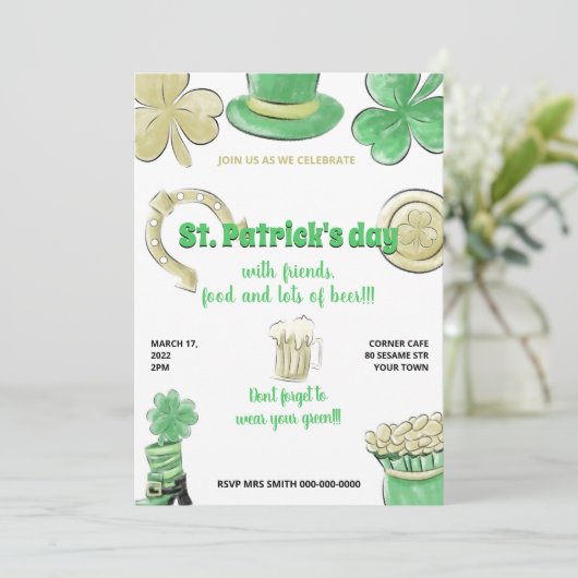 Sint-Patrick's dag viering Kaart (Staand voorkant)