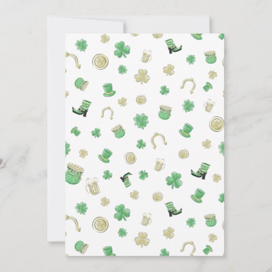 Sint-Patrick's dag viering Kaart (Achterkant)