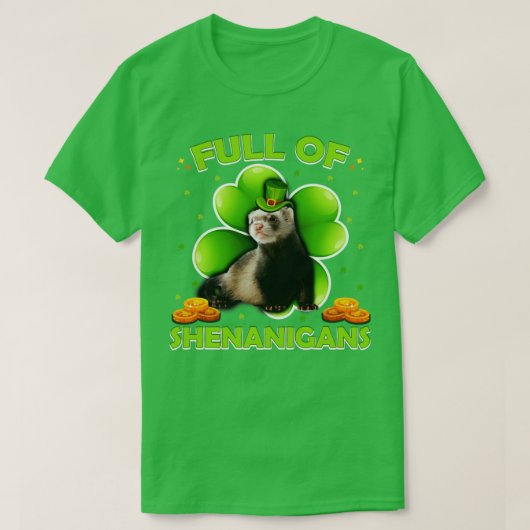 Sint-Patricks dag vol met Shenanigans T-shirt (Design voorkant)