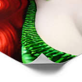 Sint-Patricks-dag vrouw in Green Tophat Poster (Hoek)