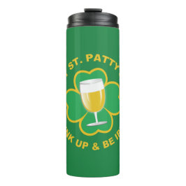Sint-Patrick's Day aangepaste naam tumbler Thermosbeker