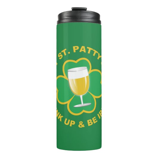 Sint-Patrick's Day aangepaste naam tumbler Thermosbeker (Voorkant)