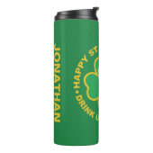Sint-Patrick's Day aangepaste naam tumbler Thermosbeker (Gedraaid links)