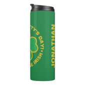 Sint-Patrick's Day aangepaste naam tumbler Thermosbeker (Geroteerd rechts)