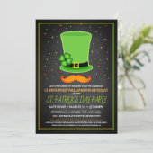 Sint-Patrick's Day Adult Birthday Party Kaart (Staand voorkant)